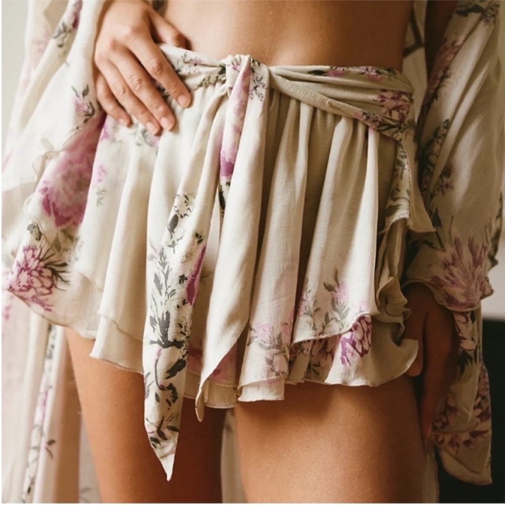 Free People Robe & Shorts Set Small - Picture 2 of 7
